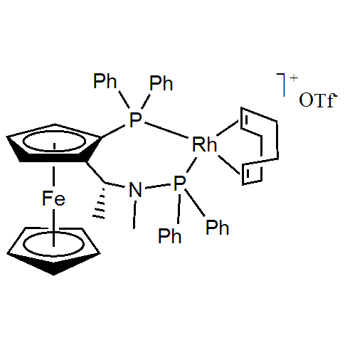 (1,5-環辛二烯)[(1R)-1-二苯基膦基-2-[(1R)-1-[(二苯基膦基)甲基胺基]乙基]二茂鐵]三氟甲磺酸銠(I)